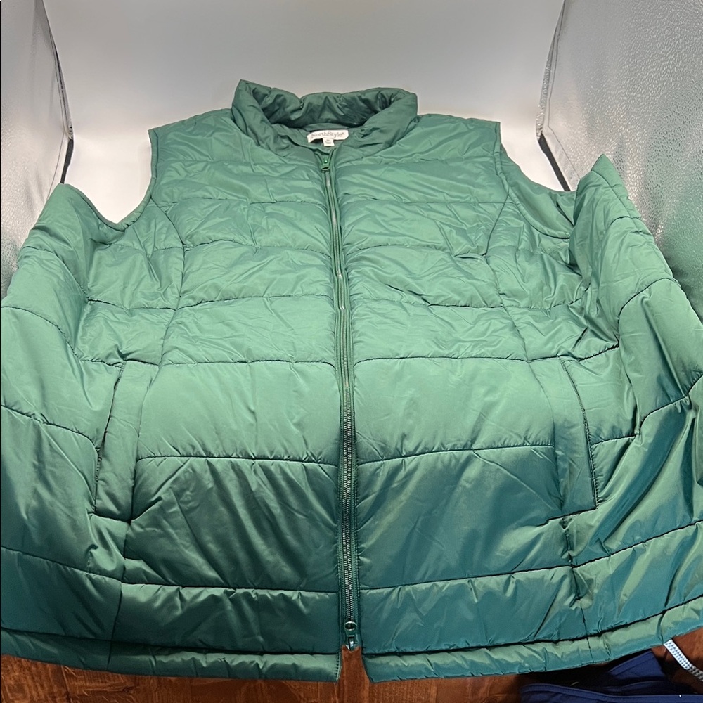 NorthStyle Green Puffer Vest 3X